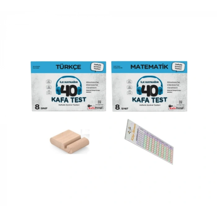 8. Sınıf Türkçe+Matematik( Haftalık Kontrol Testleri) + Telefon Tutucu