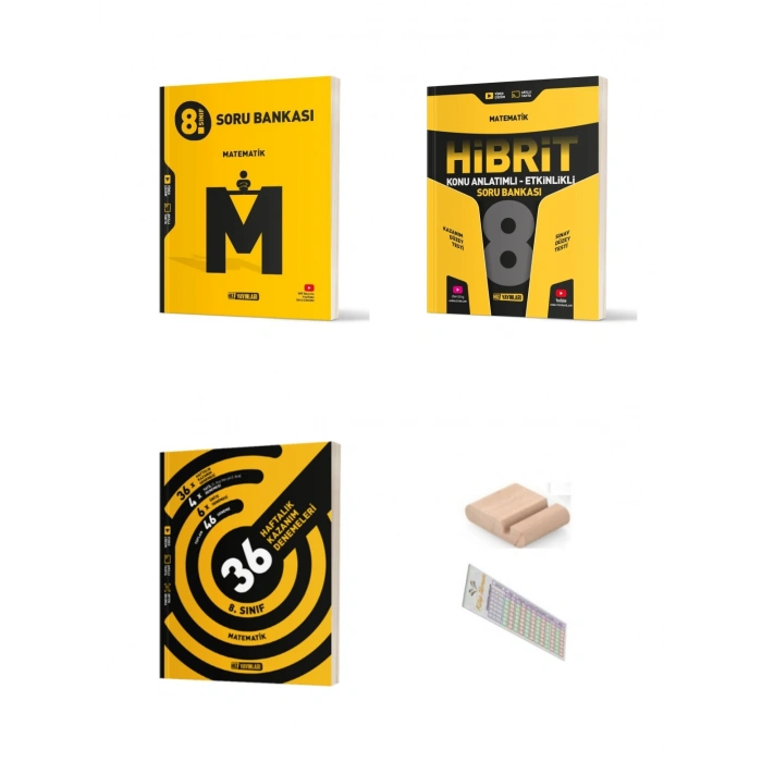 8.Sınıf Matematik HİBRİT+DENEME+SORU BANKASI SETİ LGS 2027+Telefon Tutucu+Çözüm Ayracı