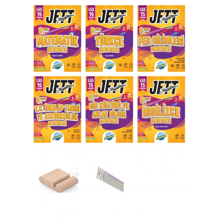 8.Sınıf Jett 6 LI TÜM DERSLER 16 lı Branş Deneme LGS 2027+Telefon Tutucu+Çözüm Ayracı