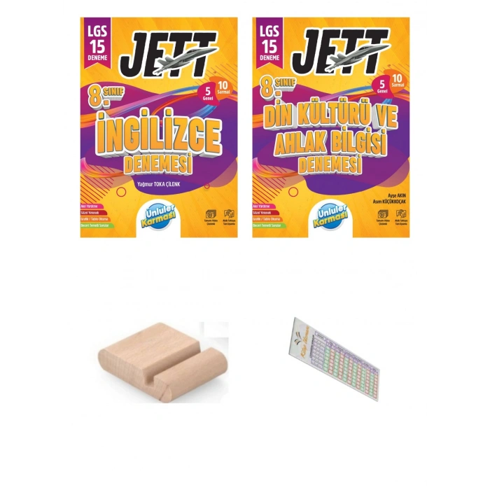 8.Sınıf Jett İngilizce Din Kültürü16 lı Branş Deneme LGS 2027+Telefon Tutucu+Çözüm Ayracı