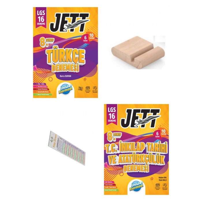 8.Sınıf Jett Türkçe İnkilap Tarihi 16 lı Branş Deneme LGS 2027+Telefon Tutucu+Çözüm Ayracı