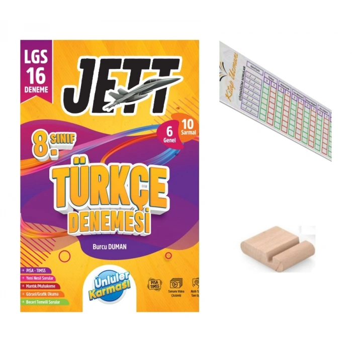 8.Sınıf Jett Türkçe 16 lı Branş Deneme LGS 2027+Telefon Tutucu+Çözüm Ayracı