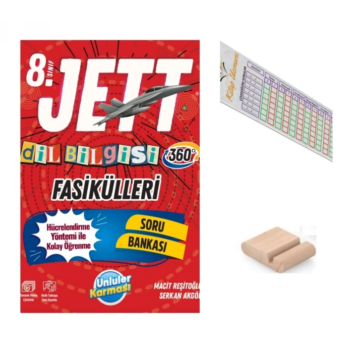 8.Sınıf Jett Dilbilgisi Set Fasikülleri LGS 2027+Telefon Tutucu+Çözüm Ayracı