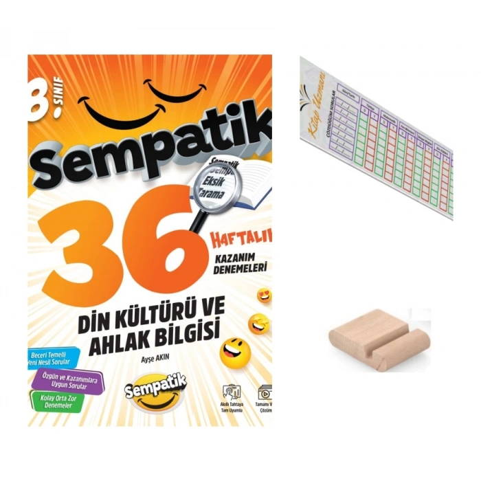 8.Sınıf Sempatik Din Kültürü Kazanım Denmeleri LGS 2027+Telefon Tutucu+Çözüm Ayracı