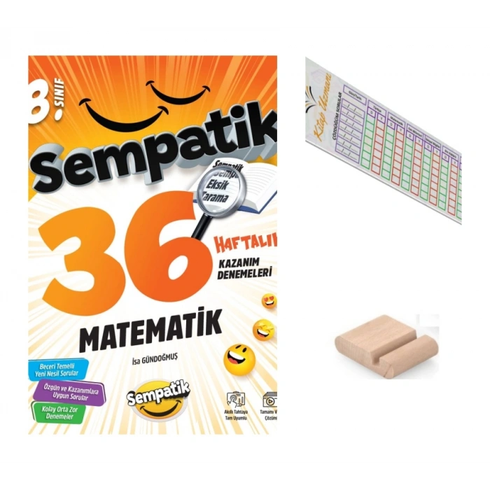 8.Sınıf Sempatik Matematik Kazanım Denmeleri LGS 2027+Telefon Tutucu+Çözüm Ayracı