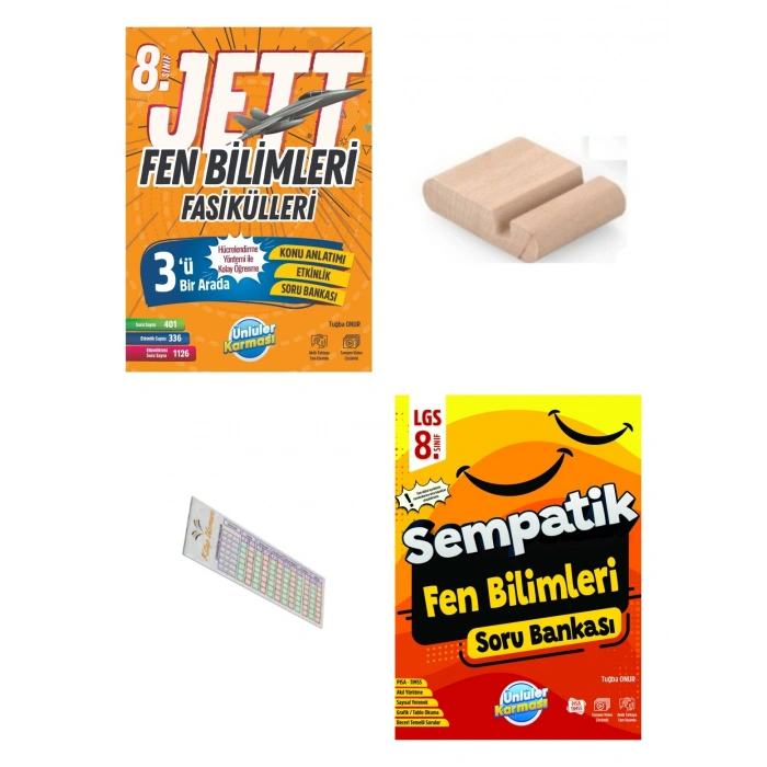 8.Sınıf Sempatik Fen-Jett Fen Fasikülleri LGS 2027+Telefon Tutucu+Çözüm Ayracı