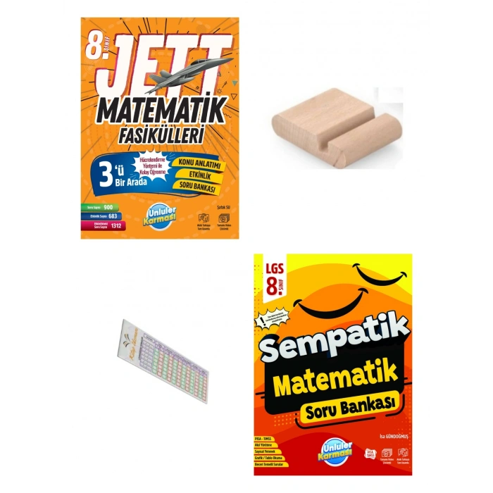 8.Sınıf Sempatik Matematik -Jett Matematik Fasikülleri LGS 2027+Telefon Tutucu+Çözüm Ayracı