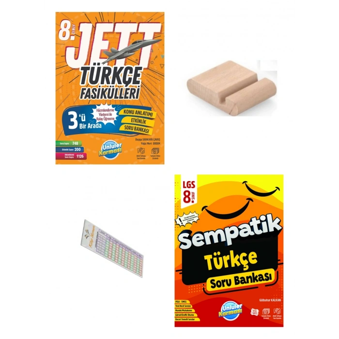 8.Sınıf Sempatik Türkçe -Jett Türkçe Fasikülleri LGS 2027+Telefon Tutucu+Çözüm Ayracı