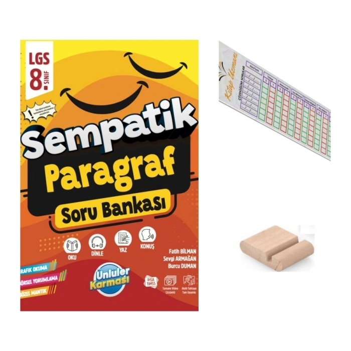 8.Sınıf Sempatik Paragraf Soru Bankası LGS 2027+Telefon Tutucu+Çözüm Ayracı