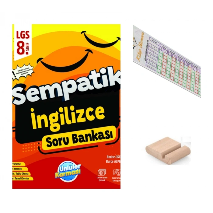 8.Sınıf Sempatik İngilizce Soru Bankası LGS 2027+Telefon Tutucu+Çözüm Ayracı