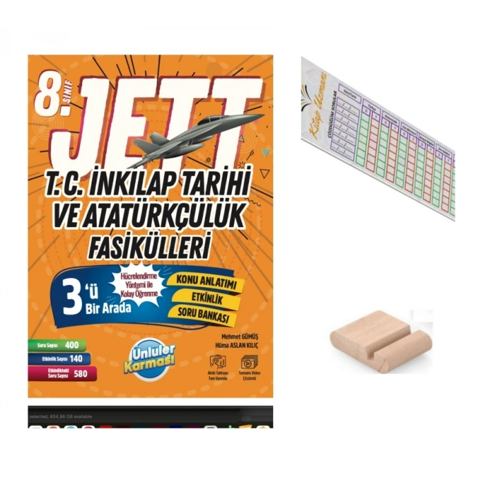 8.Sınıf Jett İnkilap Tarihi Fasikülleri LGS 2027+Telefon Tutucu+Çözüm Ayracı