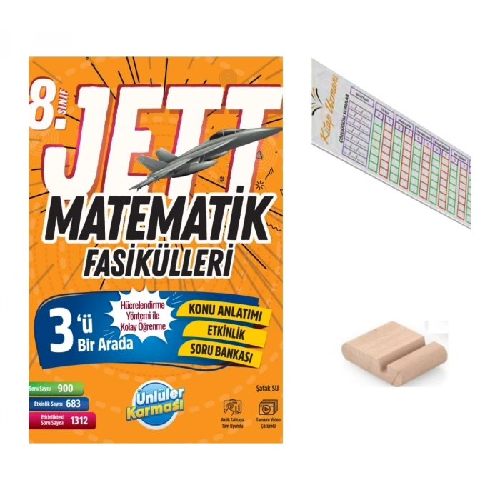8.Sınıf Jett Matematik Fasikülleri LGS 2027+Telefon Tutucu+Çözüm Ayracı