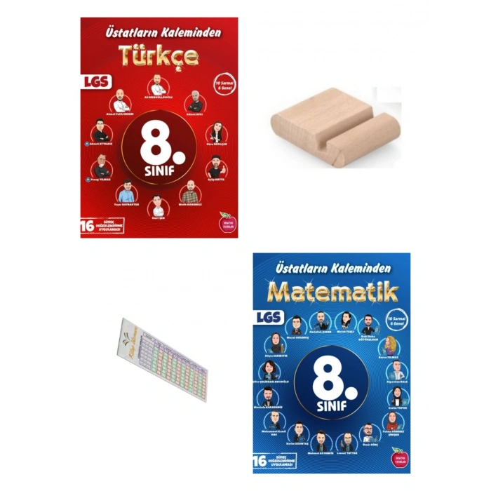 8.Sınıf ÜSTADLARIN KALEMİNDEN Türkçe Matematik 16 Süreç Değerlendirme LGS 2027+Telefon Tutucu