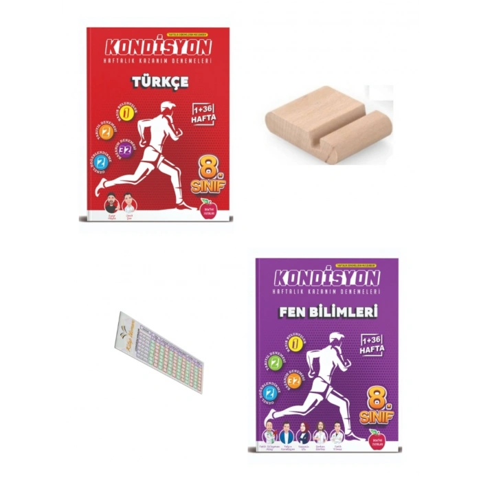 8.Sınıf KONDİSYON Türkçe Fen Kazanım Denemeleri LGS 2027 +Çözüm Ayracı+Telefon Tutucu