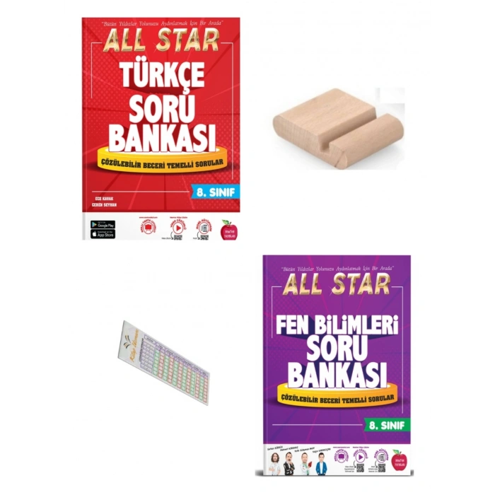 8.Sınıf ALL STAR Türkçe Fen Soru Bankası LGS 2027 +Çözüm Ayracı+Telefon Tutucu