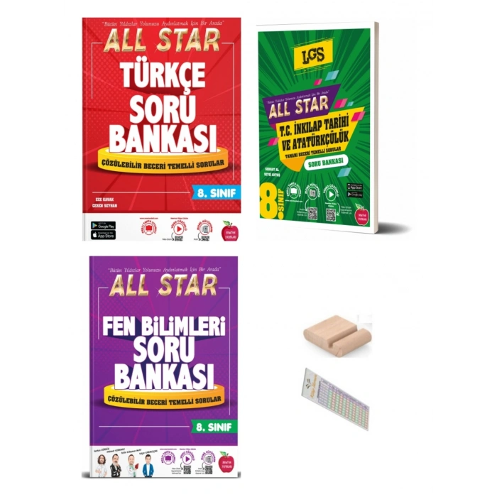 8.Sınıf ALL STAR Fen İnkilap Türkçe Soru Bankası LGS 2027 +Çözüm Ayracı+Telefon Tutucu