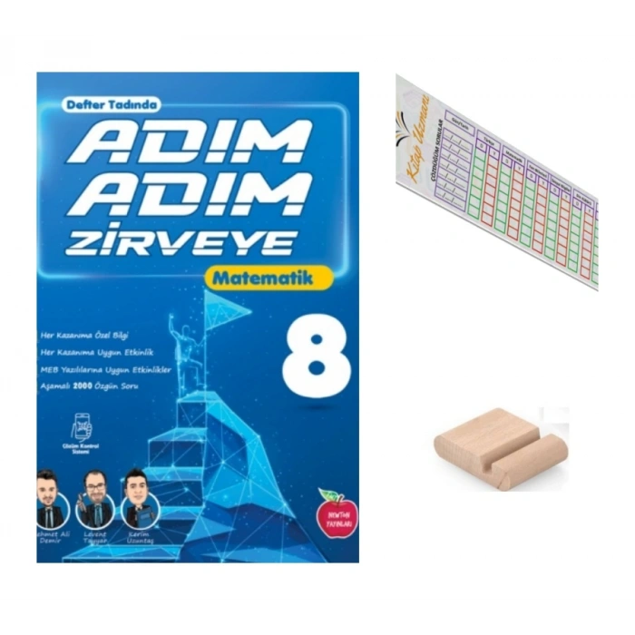 8.Sınıf ADIM ADIM ZİRVEYE Matematik LGS 2027 +Çözüm Ayracı+Telefon Tutucu