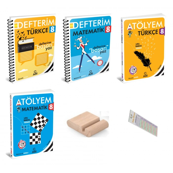 8.Sınıf Türkçe Matematik Atölyem ve Defterim LGS 2027 +Telefon Tutucu+Çözüm Ayracı