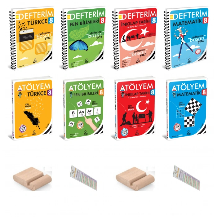 8.Sınıf ATÖLYEM -DEFTERİM SETİ LGS 2027 +Telefon Tutucu+Çözüm Ayracı