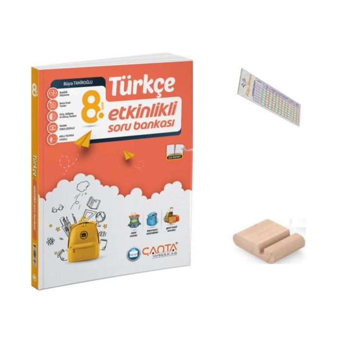 8.Sınıf Türkçe Etkinlikli Soru Bankası LGS 2027+Telefon Tutucu+Çözüm Ayracı