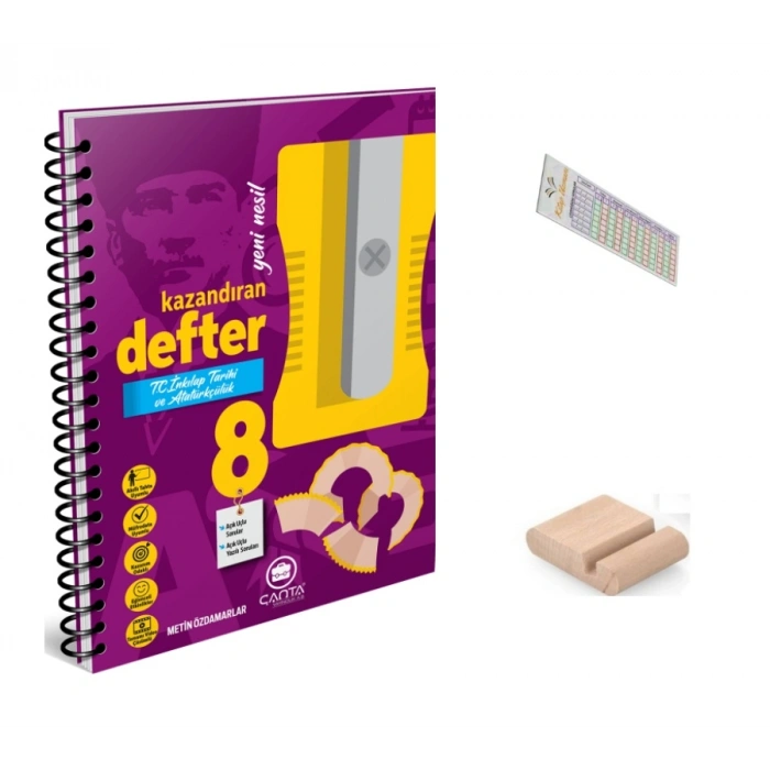 8. Sınıf İnkilap Tarihi Kazandıran Defter LGS 2027+Telefon Tutucu+Çözüm Ayracı