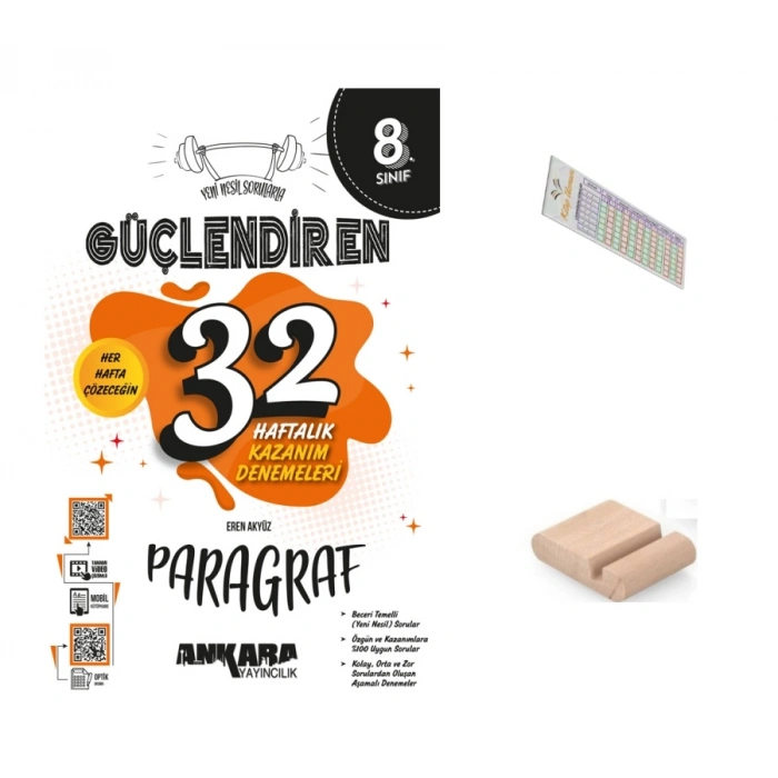 8.Sınıf PARAGRAF 32 HAFTA Kazanım Denemesi LGS 2027+Çözüm Ayracı+Telefon Tutucu