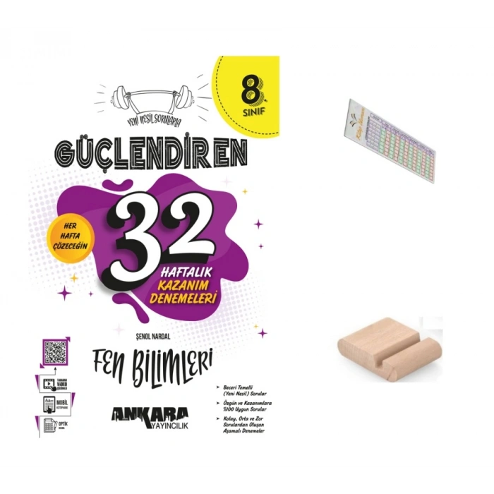 8.Sınıf Fen Bilimleri 32 HAFTA Kazanım Denemesi LGS 2027+Çözüm Ayracı+Telefon Tutucu