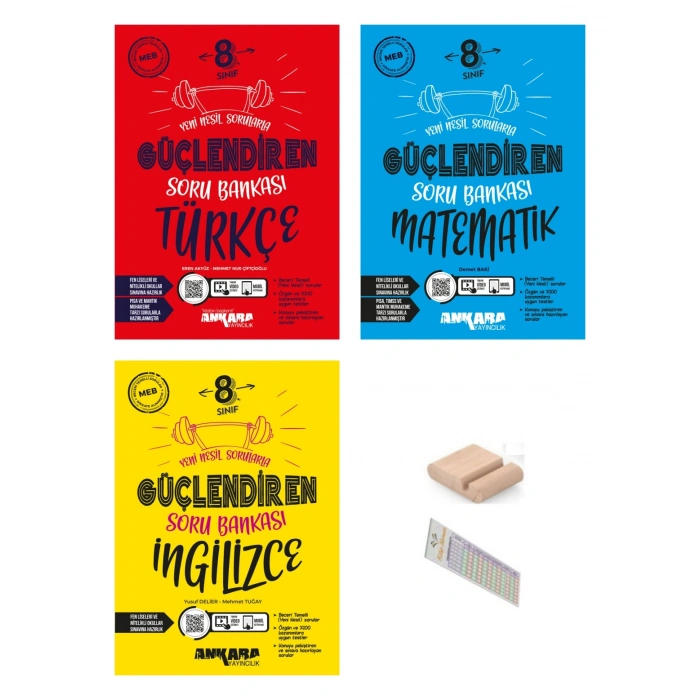 8.Sınıf Türkçe Matematik İngilizce Soru Banka LGS 2027+Çözüm Ayracı+Tlf Tutucu