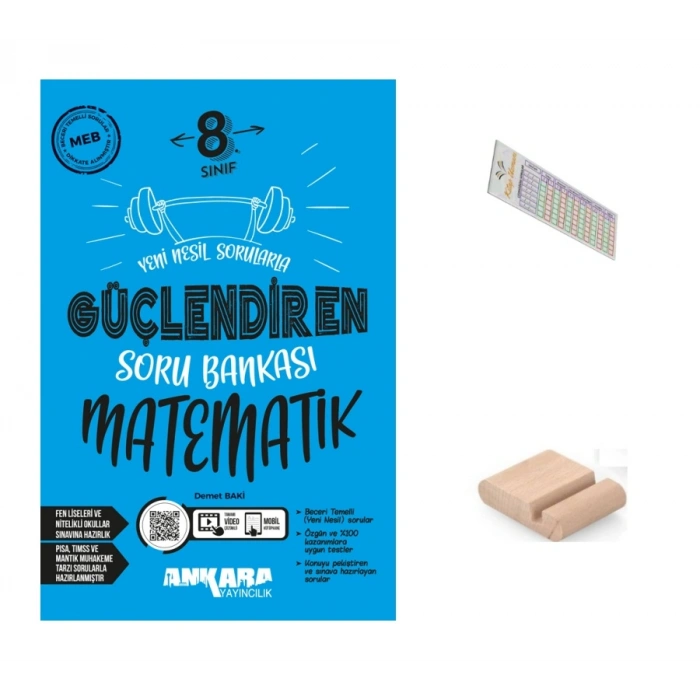 8.Sınıf Matematik GÜÇLENDİREN Soru Bankası LGS 2027+Çözüm Ayracı+Telefon Tutucu