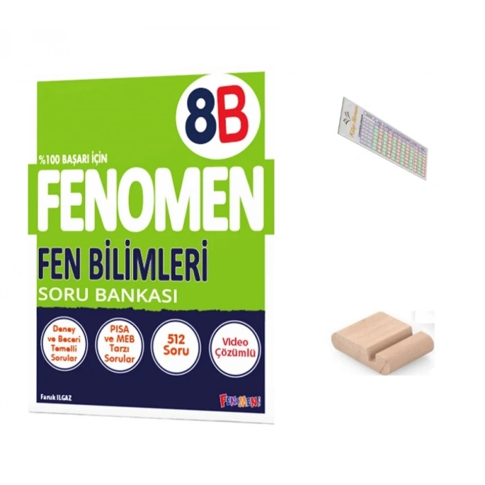 8.Sınıf 8B Fen Bilimleri Soru Bankası LGS 2027+Çözüm Ayracı+Telefon Tutucu
