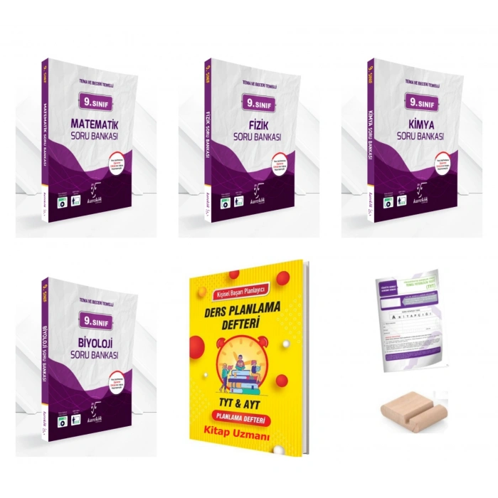 9.Sınıf Fizik Kimya Biyoloji Matematik Soru Banka 2027 Maarif Model+TYT Deneme+Tlf Tutucu+Plan Def