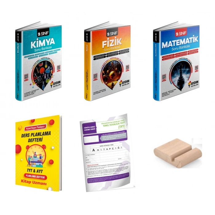 9.Sınıf Matematik Fizik Kimya Soru Bankası - Maarif Model 2027+Telefon Tutucu+PLan Defteri+TYTDeneme