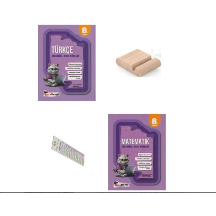 KafaDengi 8. Sınıf Türkçe Matematik Etkinlikli Ders Föyleri LGS 2026 +Telefon Tutucu+ÇözümAyracı