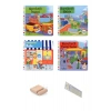 0-2 Yaş Hareketli Kitaplar Serisi Hareketli Mekanlar / 4 Kitap /+ Tablet Standı