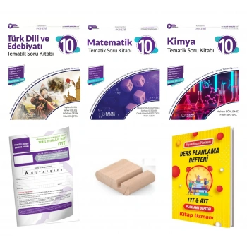 10.Sınıf Kimya Edebiyat Matematik Soru Bankası -Maarif Model 2027+TYT Deneme+Tlf Tutucu+Plan Deft