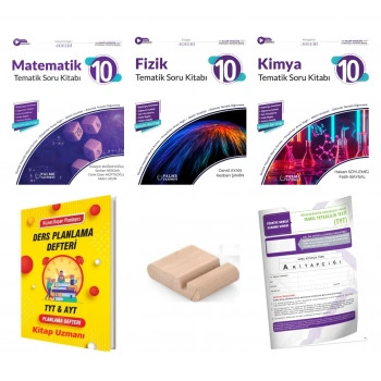 10.Sınıf Kimya Fizik Matematik Soru -Maarif Model 2027+TYT Deneme+Telefon Tutucu+Plan Defteri
