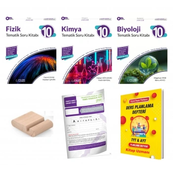 10.Sınıf Fizik Biyoloji Kimya Soru Bankası -Maarif Model 2027+TYT Deneme+Telefon Tutucu+Plan Deft