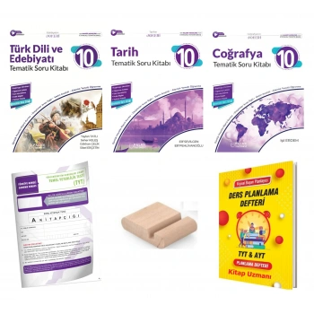 10.Sınıf Edebiyat Tarih Coğrafya Soru Bankası -Maarif Model 2027+TYT Deneme+Tlf Tutucu+Plan Deft
