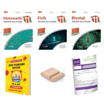 11.Sınıf Fizik Biyoloji Matematik Soru Kitabı-Maarif Model 2027+TYT Deneme+Tlf Tutucu+Plan Def