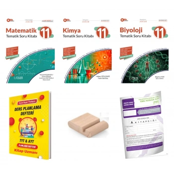11.Sınıf Kimya Biyoloji Matematik Soru Kitabı-Maarif Model 2027+TYT Deneme+Tlf Tutucu+Plan Def