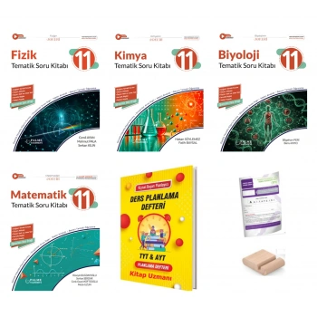 11.Sınıf Fizik Kimya Biyo Matematik Soru Kitabı-Maarif Model 2027+TYT Deneme+Tlf Tutucu+Plan Def