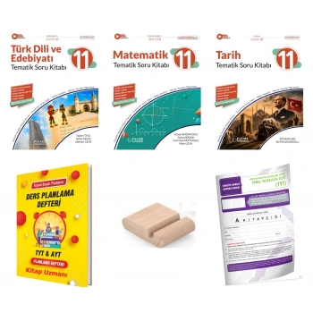 11.Sınıf Edebiyat Tarih Matematik Tematik Soru Kitabı-Maarif Model 2027+TYT Deneme+Tlf Tut+Plan Def