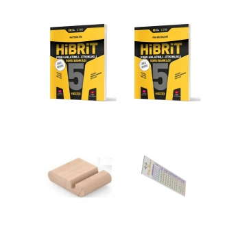 5.Sınıf Fen Matematik Hibrit Soru Bankası+Çözüm Ayracı+Telefon Ayracı