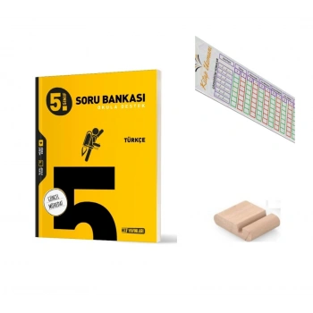 5.Sınıf Türkçe Soru Bankası+Çözüm Ayracı+Telefon Tutucu