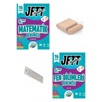 5.Sınıf Jettt Matematik Fen 16LI Branş Denemesi Maarif 2027+Çözüm Ayracı+Telefon Tutucu