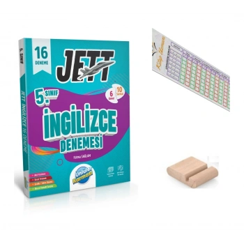 5.Sınıf Jettt İngilizce 16LI Branş Denemesi Maarif 2027+Çözüm Ayracı+Telefon Tutucu
