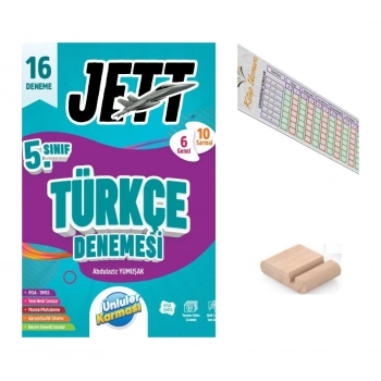 5.Sınıf Jettt Türkçe 16LI Branş Denemesi Maarif 2027+Çözüm Ayracı+Telefon Tutucu