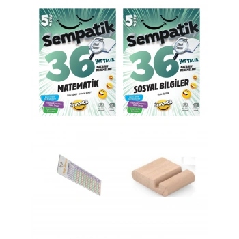 5.Sınıf Sempatik Matematik Sosyal 36 Hafta Kazanım Denemeleri Maarif 2027+Çözüm Ayrcı+Telefon Tutucu