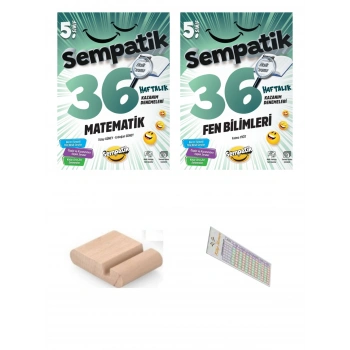5.Sınıf Sempatik Matematik Fen 36 Hafta Kazanım Denemeleri Maarif 2027+Çözüm Ayracı+Telefon Tutucu