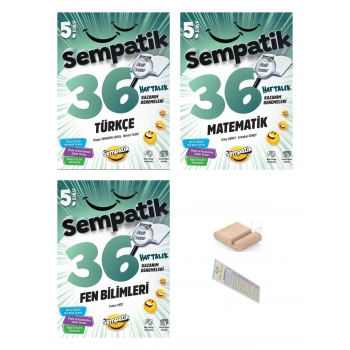 5.Sınıf Sempatik Türkçe Matematik Fen 36 Hafta Kazanım Denemeleri Maarif 2027+Çözüm Ayrcı+Tlf Tutucu